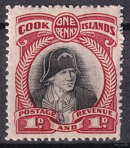 190.BrK. Великобритания. Колонии. Острова Кука. Местные мотивы. 1932 г. 1d. Mi.# 30Cb.