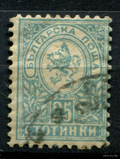 Болгария - 1889/99г. - герб, 25 St, перфорация 11 1/2 - 1 марка - гашёная. Без МЦ!