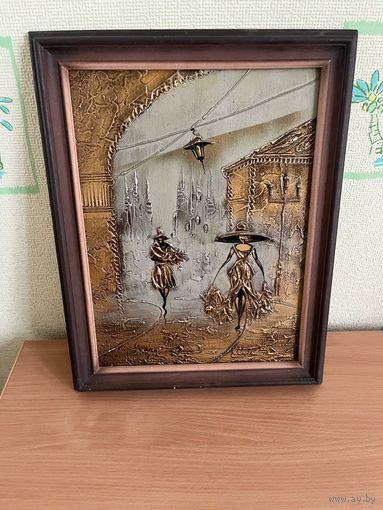 Самовывоз!!! Картина (по внешней раме 465х365 мм). Почтой не высылаю.