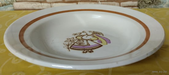 Тарелка для горячего-1. Будянский фаянсовый завод - Серп и Молот (Буды), 1967-1991 гг