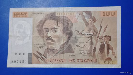 Франция 100 франков 1991