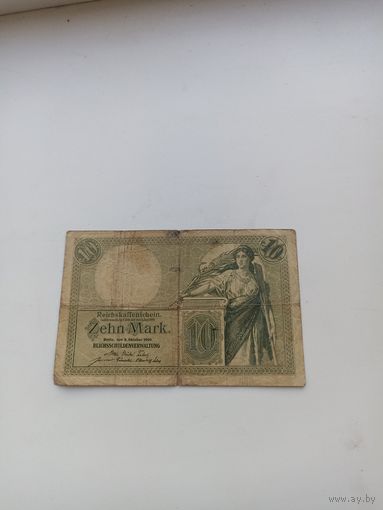 Германия 10 марок 1906 год