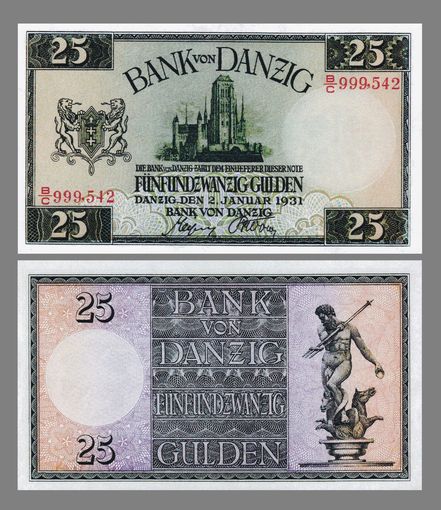 [КОПИЯ] Данциг (Вольный город) 25 гульденов 1931г.
