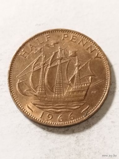 Великобритания 1/2 пенни 1966