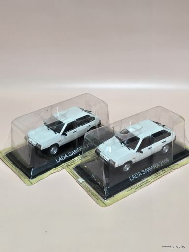 Волжский- 2109- 2 шт. (на запчасти -под конверсию) от DeAgostini масштаб 1:43