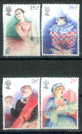 Великобритания - 1982г. - исторические события, культура, искусство - 4 марки - полная серия, MNH, 1 марка с незначительным дефектом клея [Mi 914-917]. #3-GB-Z-1-15