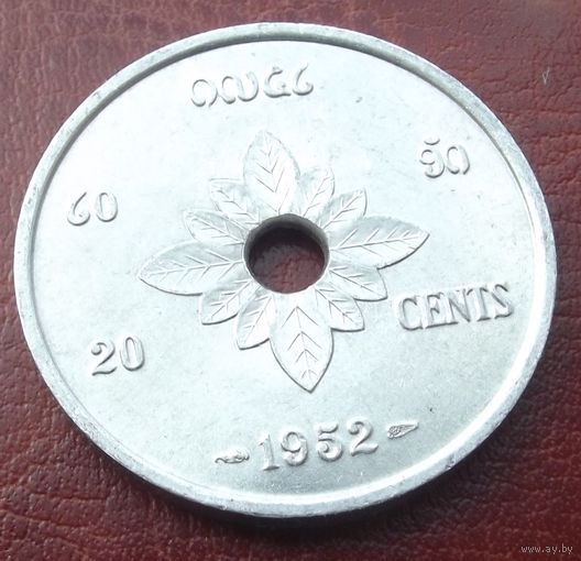 Лаос. 20 центов 1952