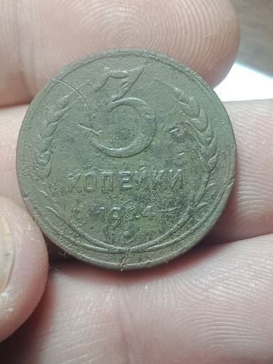 3 копейка 1924 года .