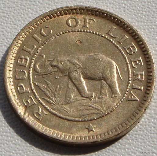Либерия. 1/2 цента 1937 год KM#10 "Слон"   Тираж: 1.000.000 шт