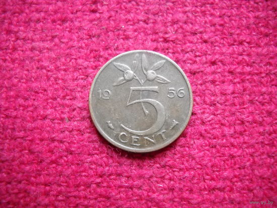 Нидерланды 5 центов 1956 г.