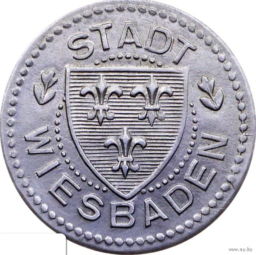 РАСПРОДАЖА!!! - ГЕРМАНИЯ ВИСБАДЕН 10 пфенигов 1917 год - UNC!