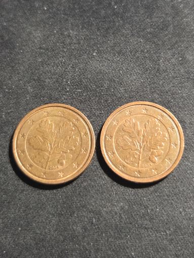 Германия 2 евроцента 2004 D A