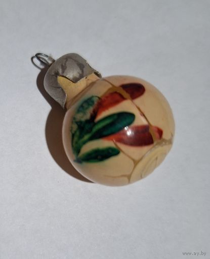Елочная мини игрушка  шар с разрисовкой из армянского набора Малютка