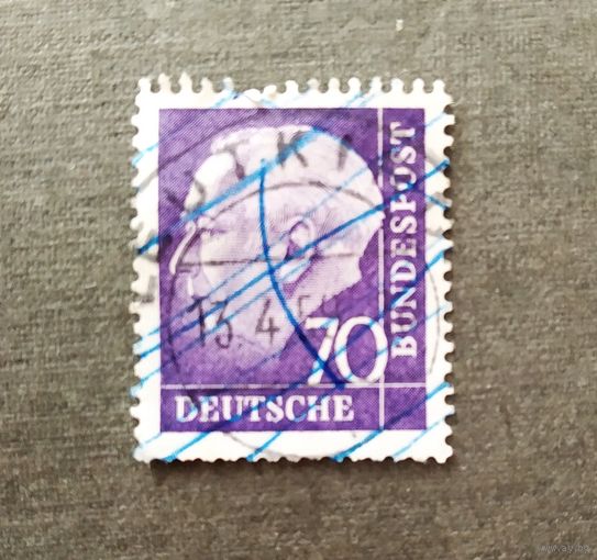 Марка Германия 1957 год Теодор Хойс