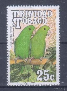 [1607] Тринидад и Тобаго 1990. Фауна.Птицы.Попугаи.25 с. Гашеная марка.