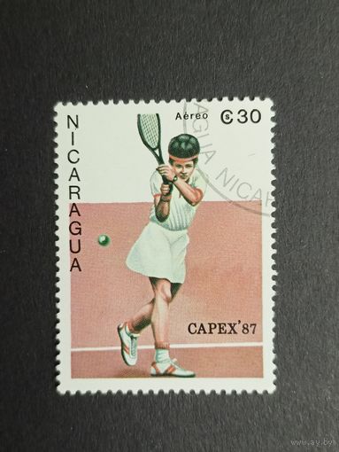 Никарагуа 1987. Международная выставка марок CAPEX '87 – Торонто, Канада – Теннисисты