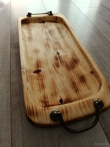 Поднос ручной работы из массива дерева