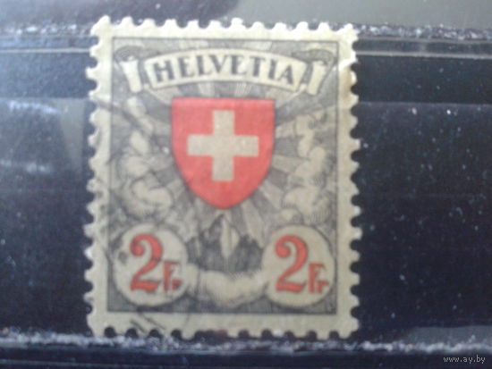 Швейцария 1924 Стандарт, герб концевая Михель-9,0 евро гаш