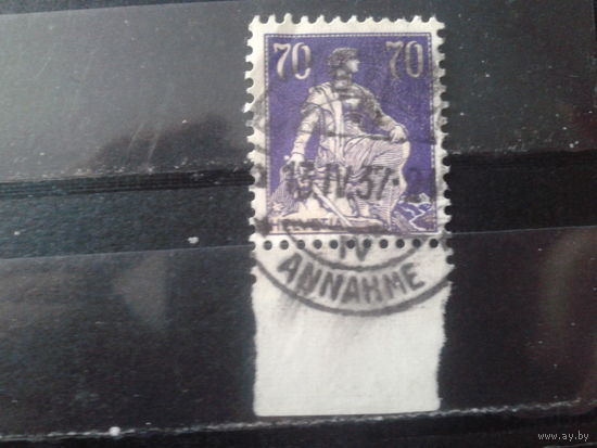 Швейцария 1924 Швейцария сидит 70с Михель-4,5 евро гаш