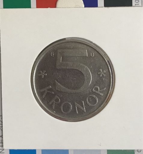 Швеция 5 крон 1984 в холдере
