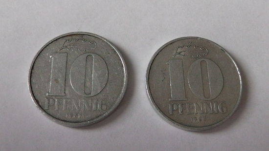 ГДР, 10 пфеннигов 1967