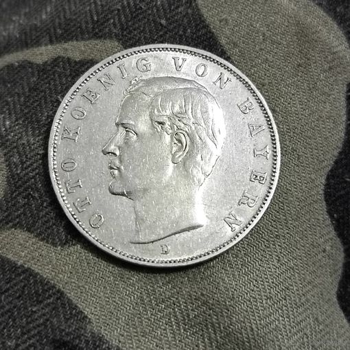 3 марки (1913г.) Отто.Бавария в ш/б