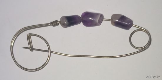 Винтажная брошь в виде булавки времён СССР