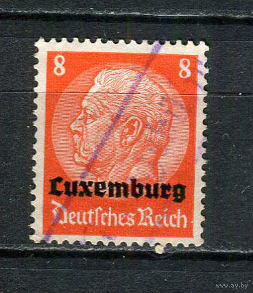 Немецкая оккупация - Люксембург - 1940 - Надпечатка Luxemburg на марках Рейха 8Pf - [Mi.5] - 1 марка. Гашеная.  (LOT Gw5)-T3P17