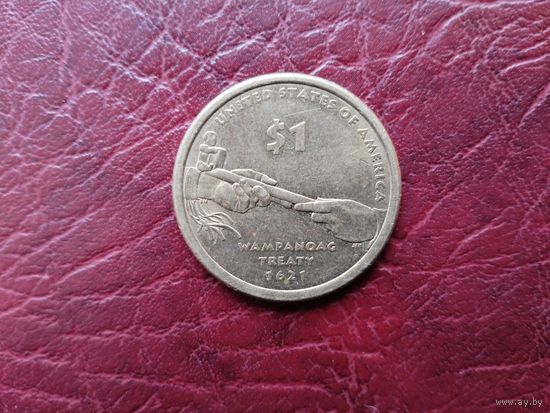 1 доллар США 2011 г. Договор с вампоноагами.