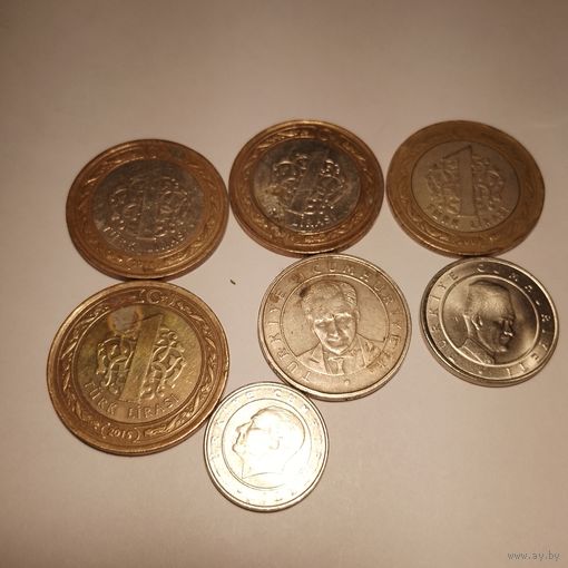 Лира Турция. 2009,2014,2015,2018.цена за все!