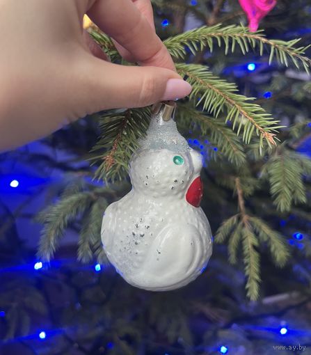 Елочная игрушка птица петух петушок СССР