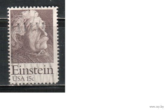 США-1979, (Мих.1375) , гаш., Личности, Эйнштейн(одиночка)