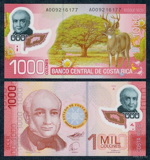 Коста-Рика 1000 колон 2009 год, UNC