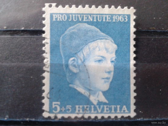 Швейцария 1963 Портрет мальчика, живопись Альберта Анкера