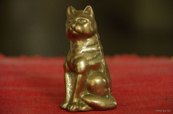 Статуэтка латунная   " Кот "  9 см