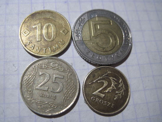 Четыре монеты/3 с рубля!