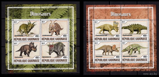 Серия блоков ФАУНА ДИНОЗАВРЫ      MNH