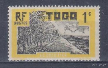 [927] Французские колонии. Того 1924. Плантация кокосовых пальм.1с. МН