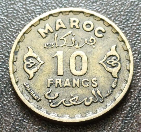 Марокко 10 франков, 1952     ( 1-5-8 )
