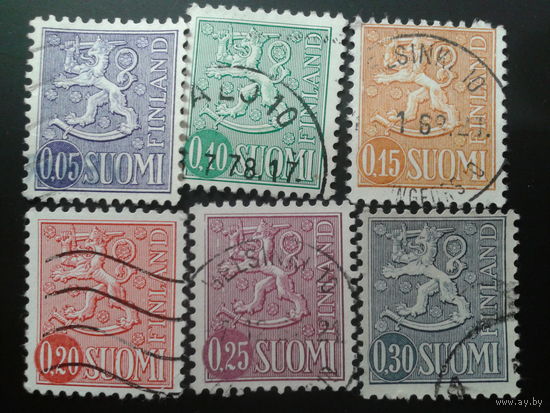 Финляндия 1963 стандарт, герб полная серия