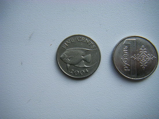 Бермудские острова 5 центов 2004г.