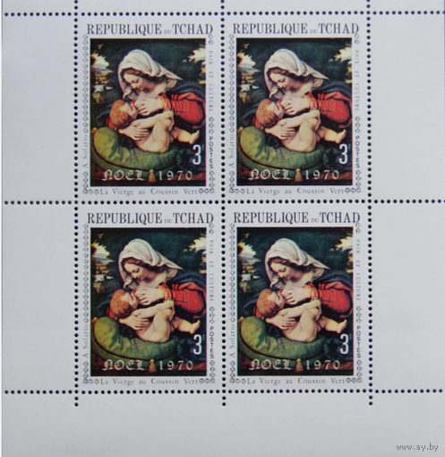 Чад 1970 живопись искусство Андреа Соларио Мадонна   MNH