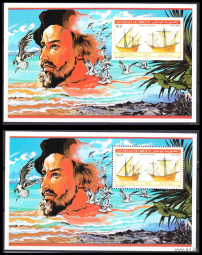 1986 Джибути 465/B124-466/B125 Корабли с парусами  MNH