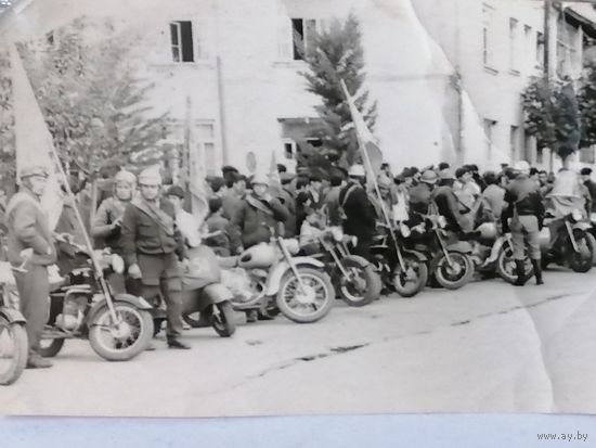 Поход парад мотоциклистов г.Сумгаит 1970г