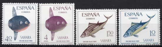 Испанская Сахара 1966. Рыбы 4 марки 283-86