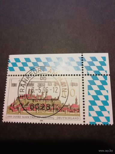 Германия. 1996 Марка "1000 лет рыночного права Фрайзинг" (гашеная с клеем) Mi.1856 каталог 0.90 евро