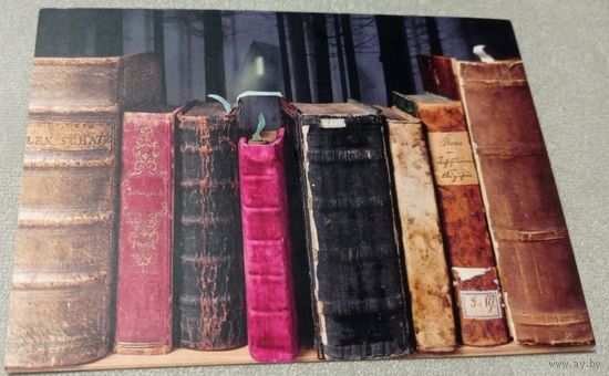 Посткроссинг. Открытка из США: книги  (10х15). Прошла почту. Художественные марки, чёткий штемпель.