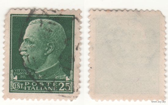 Италия (Mi) IT 304X 25 чентезимо 1929-1946 год Imperial Series - Effigy of King Vittorio Emanuele III to the left (2) (m37)