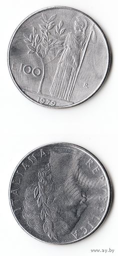 100 лир Италия 1979 года
