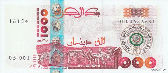 Алжир 1000 динар 2005 (UNC) (60 лет Лиге арабских государств)